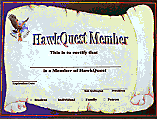 HawkQuest Membership Certificate